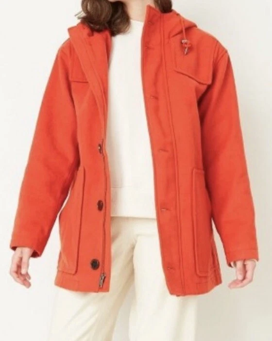 Orange winter coat womens 2025