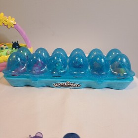 Lot Of 30 Hatchimals Blue Egg Carton Spring Basket And Purple Clam Shell