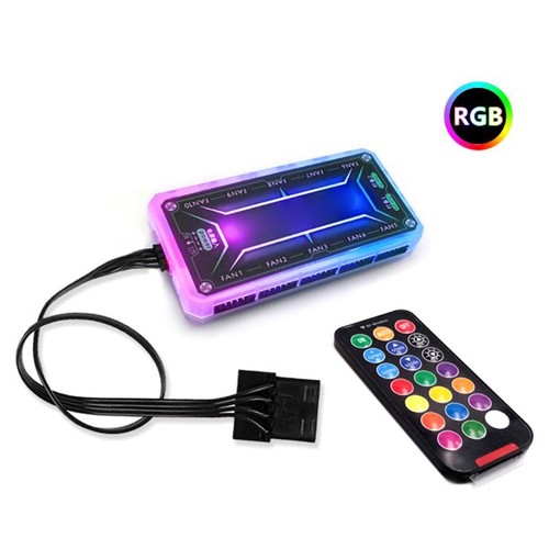 Desktop Computer Chassis Fans Remote Control Radiaor with LED Light High Airflow - Afbeelding 2 van 9