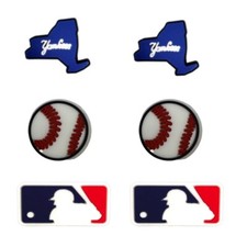 MLB New York Yankees Baseball Team For Crocs Shoe Charms Jibbitz - 6 Pieces