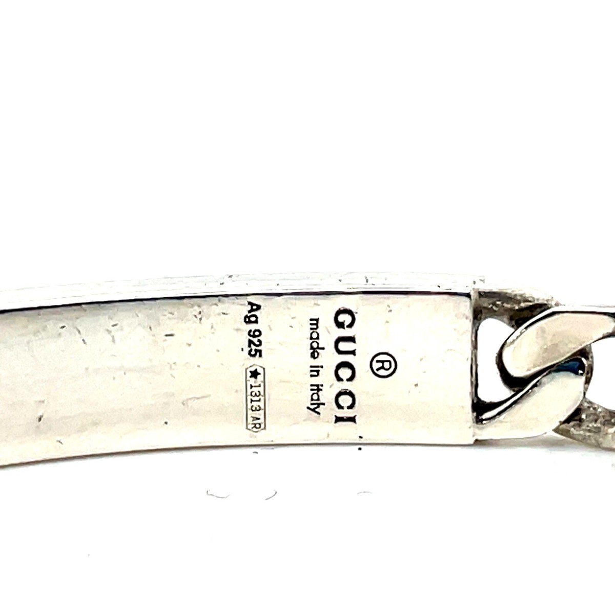 GUCCI Ghost Chain Bracelet Sterling Silver Size 17 Inner GUCCI Ghost Chain Bracelet Sterling Silver Size 17 Inner