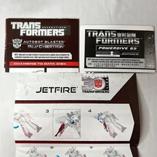 Transformers Generations Thrilling 30 Fall of Cybertron Instruction Booklets