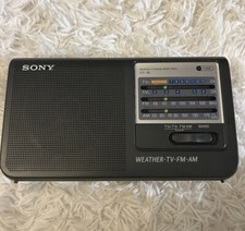 Sony ICF-36 Weather/TV/FM/AM 4 Band Portable Radio Tested Works Great