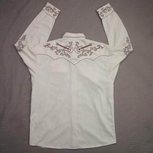 Panhandle Slim Embroidered Country Western Shirt 2XL Pearl Snap Retro Guitar - Picture 14 of 19