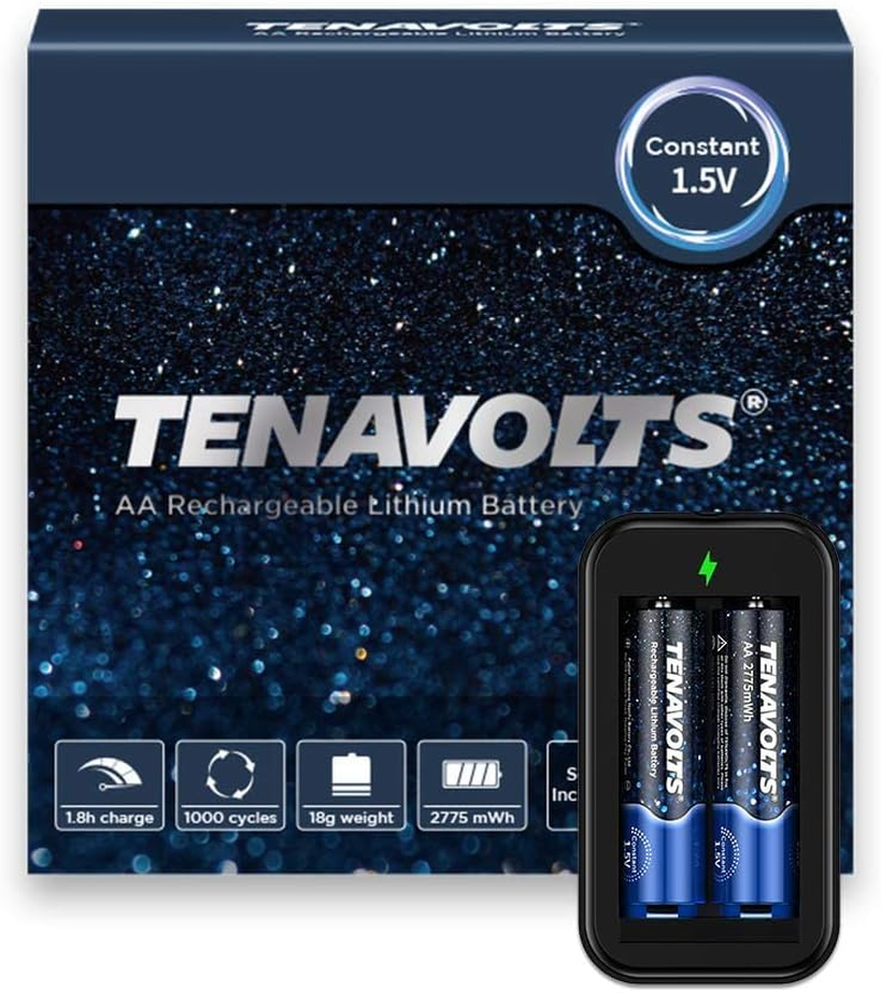 Rechargeable Batteries (AA Lithium-2 Pack W/Usb Charger)-image