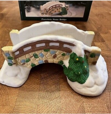 Heartland Valley Village Porcelain Stone Bridge Christmas