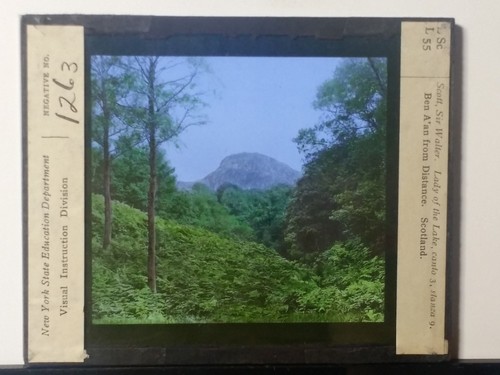 Ben A'am from Distance, Scotland, Lady of the Lake, Magic Lantern Glass Slide - Afbeelding 7 van 8