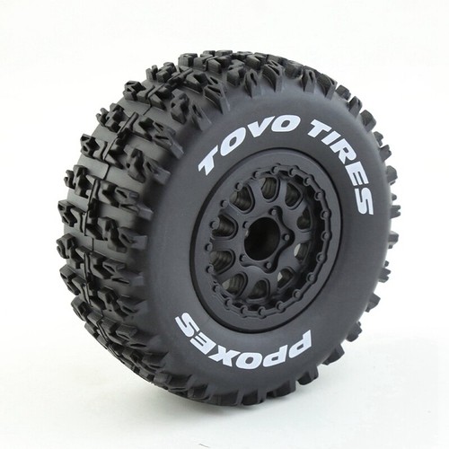 4 Pneus 112mm Pour Camion Short Course 1/10 – Hex 12mm – Compatible Traxxas Slash, Arrma SENTON, VKAR, HPI