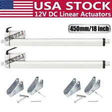 Multi-function 2X18" 12V 330LBS Linear Actuators + Brackets for Electric Medical