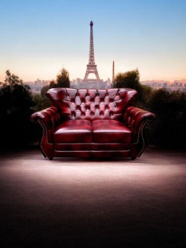 Chesterfield Woburn Hochlehne Sofa 2 er Luxus Rinder Leder Echt Leder Premium - Bild 8 von 23
