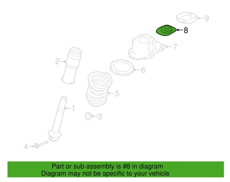 Nuevo montaje de puntal de suspensión delantera para Five Hundred Freestyle Mustang/Montego Foto 4 de 4
