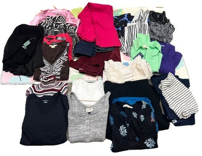Reseller Lot Womens Clothing Box New & Used 22 Items Mixed Brands, Sizes Resale