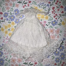 Vestido vintage años 70 Topper Dawn muñeca ropa boda campana sueño #815 solo encaje