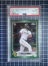 2022 Topps Chrome Logofractor O'Neil Cruz Green Refractor /99 #22 PSA 10 Pirates