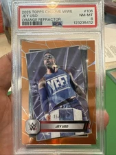 2025 Topps Chrome WWE Jey Uso #106 Orange Refractor /25
