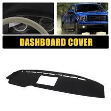 Black Dash Mat DashBoard Cover Anti-Slip Protect  For 2009-2014 Ford F-150 Lobo