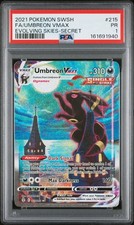 POKEMON FA/UMBREON VMAX 2021 SWSH EVOLVING SKIES-SECRET #215 PSA 1