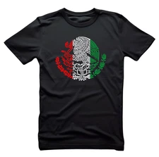 Mexican Flag Eagle Unisex T-Shirt- Playera De Bandera De Mexico Con El Aguila