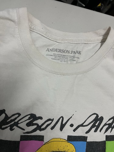 Anderson Paak Best Teef in the Game Tour 19 Men's T Shirt XL White Tour *stain* - Picture 11 of 15