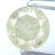 1.03Ct Rare 100% Natural No Treated I-1 Round Fancy Light Yellow Diamond