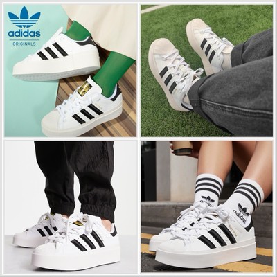 [GX1840] Adidas Women s Superstar Bonega  Wht/Blk  Casual Shoes Sz 8.5