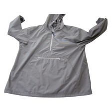 Charles River Mens L Lightweight 1/2 Zip Jacket Gray Size Large Kanga Pocket