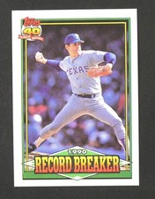 1991 TOPPS NOLAN RYAN Record Breaker Baseball Card #6