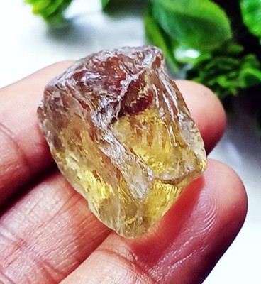 Loose Gemstone Brazilian Natural Yellow Lemon Topaz Rough 60.60 Ct Certified