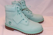 Timberland 6-Inch Premium Waterproof Suede Boot MINT GREEN YOUTH 5 WOMEN'S 6.5-7