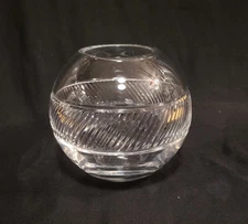 Tiffany And Co Crystal Orb Vase Vintage Signed