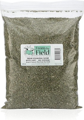 from The Field | Fine Ground Stalkless Catnip | Premium 10 oz, Green 