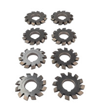 M2,25 Modul ZahnRad Form Walzen Fr&auml;ser Satz 8 St&uuml;ck HSS Saacke Made in Germany