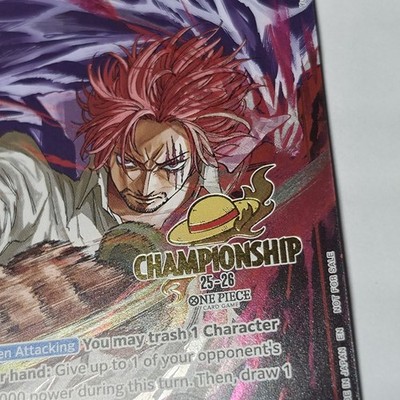 One Piece Card Game Shanks P-083 CS 25–26 Event Pack Promo Gold