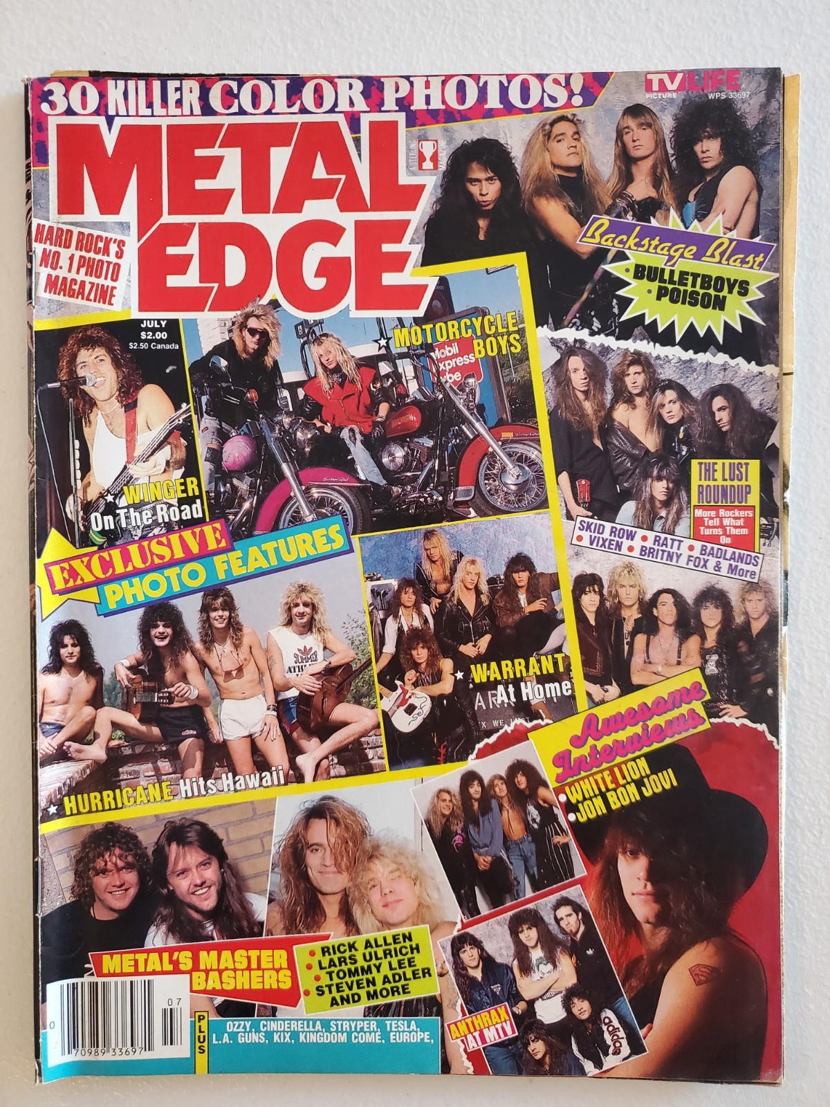 Metal Edge Magazine: July 1989 (Please Read Description)