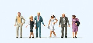 Preiser 10116 Walking Passengers (Pk6) Exclusive Figure Set HO Gauge