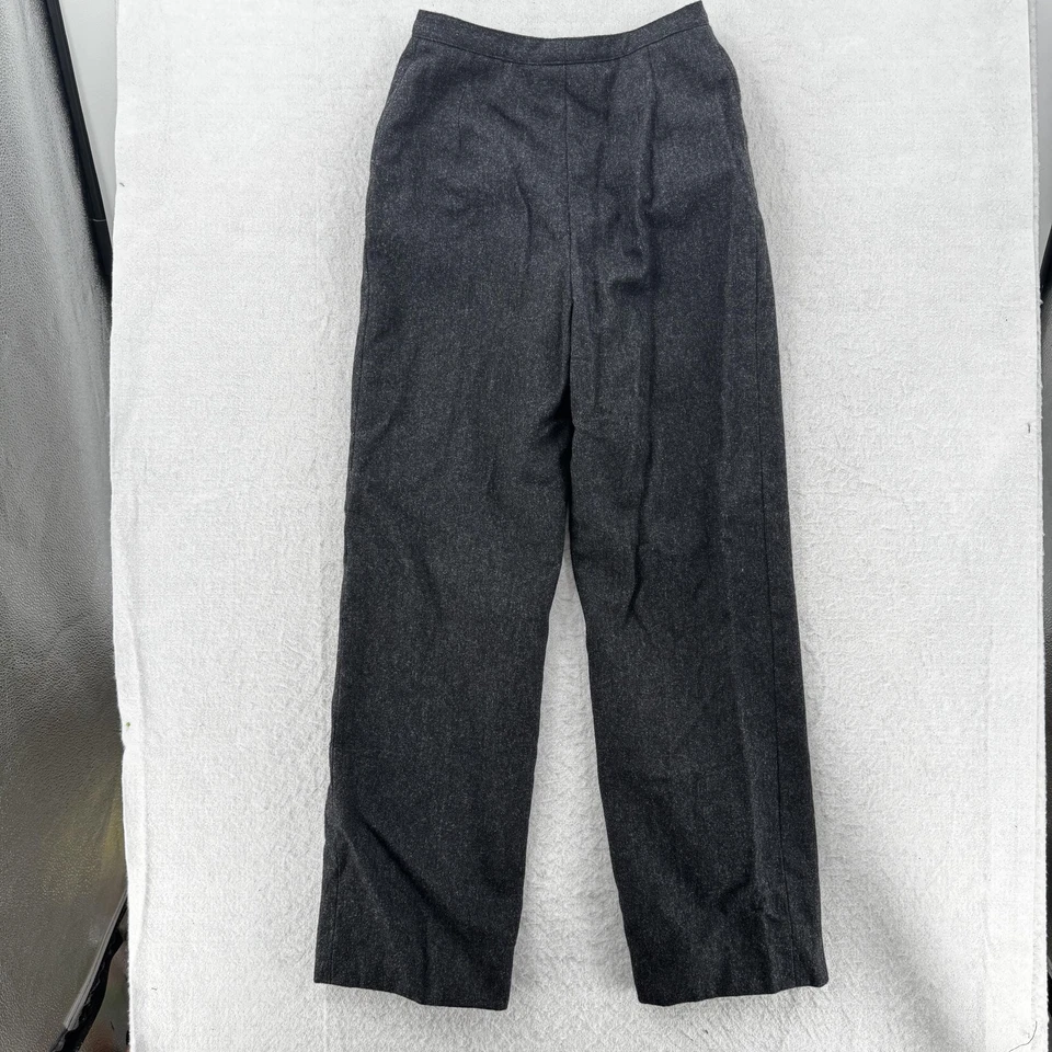 Vintage Liz Claiborne Pants Womens Petite 6 Wool Blend High Waist Pleated 80s - Image 2 of 4