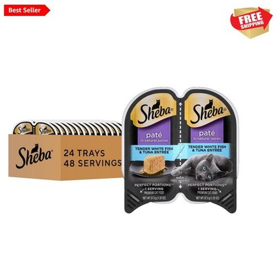 Perfect Portions Wet Cat Food Pate Tender White Fish and Tuna Entree, 2.6 oz....