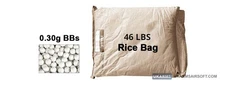 Lancer Tactical 46 lbs Rice Bag Airsoft 0.30g BBs (Color: White) Airsoft Gun BB'