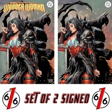 🔥 SIGNED - ABSOLUTE WONDER WOMAN 15 TYLER KIRKHAM Variant AB Set LTD 1000