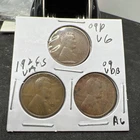3 Coin Wholesale Lot Lincoln Wheat Cents 1926 S VF 1909 P VG 1909 P VDB AG
