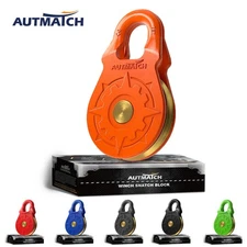 AUTMATCH Winch Snatch Block 18 T Winch Pulley Heavy Duty for Off Road Recovery
