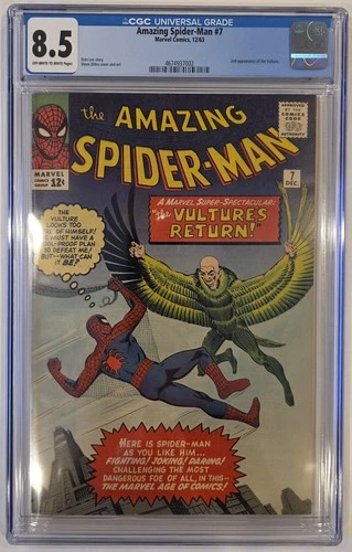 AMAZING SPIDER-MAN #7 CGC 8.5 2nd Appearance of Vulture Marvel 1963