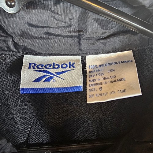 Reebok Windbreaker Jacket Women's Size Sm Black White Stripe EUC - Picture 3 of 9