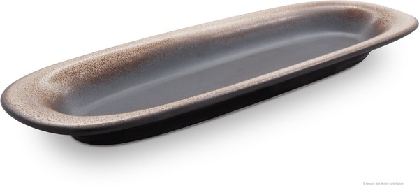 Bunzlauer Keramik Servierplatte Beilagenteller Servierschale 37X13X3Cm Zaciek-image