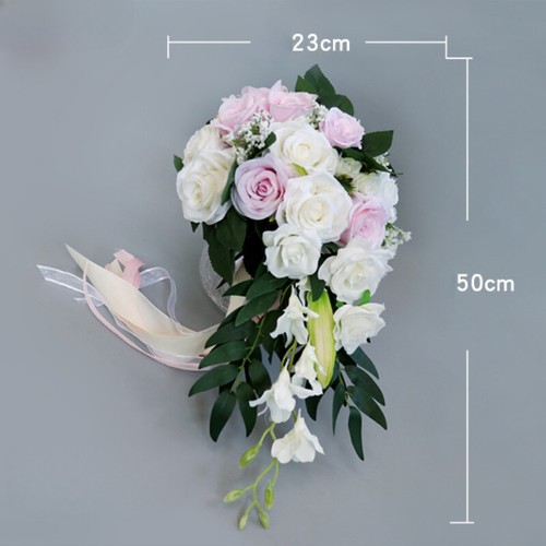 Brautstrauß Seidenblumen Künstlich Rose Tiefer Form Brautjungfer Luxus Dekor - Bild 15 von 22