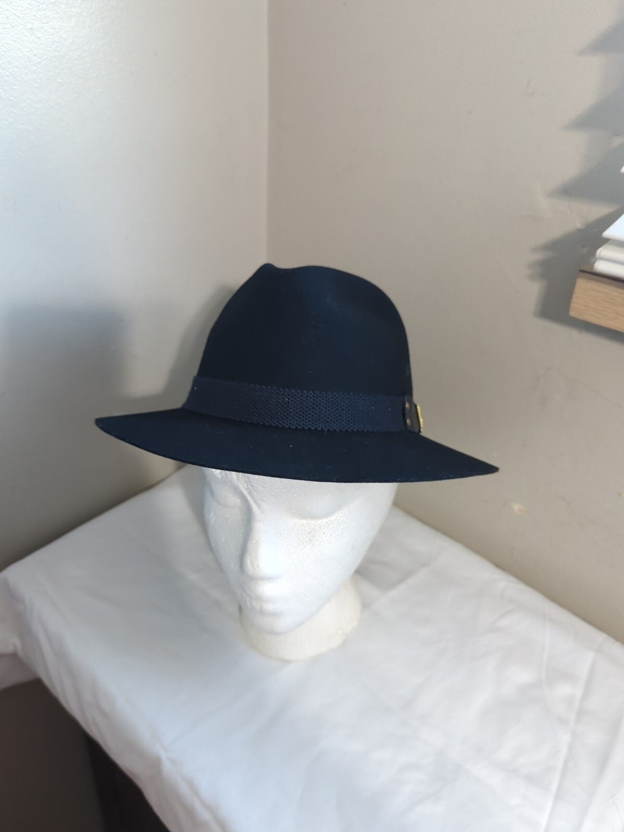 Vintage Mallory by Stetson Fedora Hat Black Wool Sz 7 - 7 1 Vintage Mallory by Stetson Fedora Hat Black Wool Sz 7 - 7 1