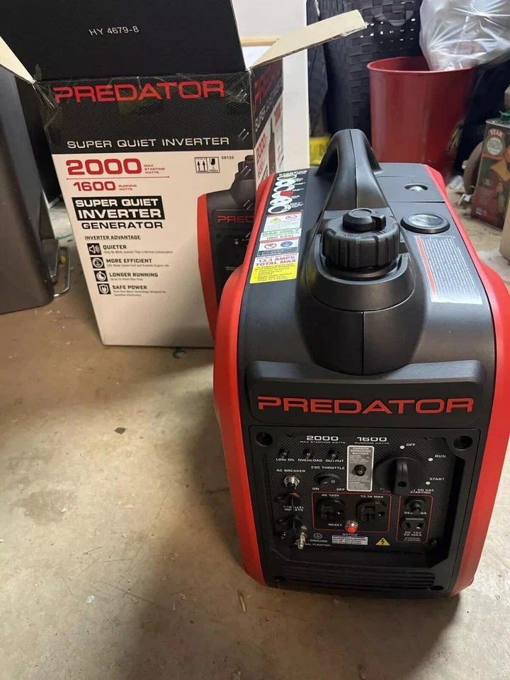Predator 2000 Watt Super Quiet Inverter Generator with CO Secure Technology NEW - Image 3 of 4