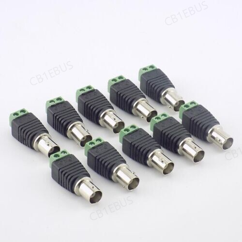 10 Pezzi Adattatore Cat5 A RCA Maschio – Connettore Coassiale BNC UTP Per Telecamera CCTV