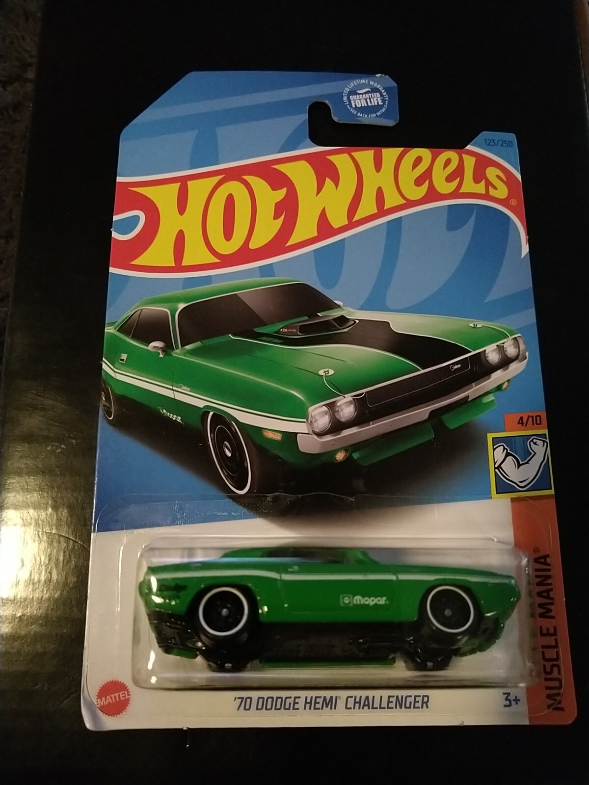 Hot Wheels '70 Dodge Hemi Challenger #123 Muscle Mania Green Car 1/64