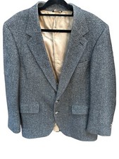 Vintage 100 Camel Hair McKibbon Carmel by The Sea Black Multicolor Blazer 44R